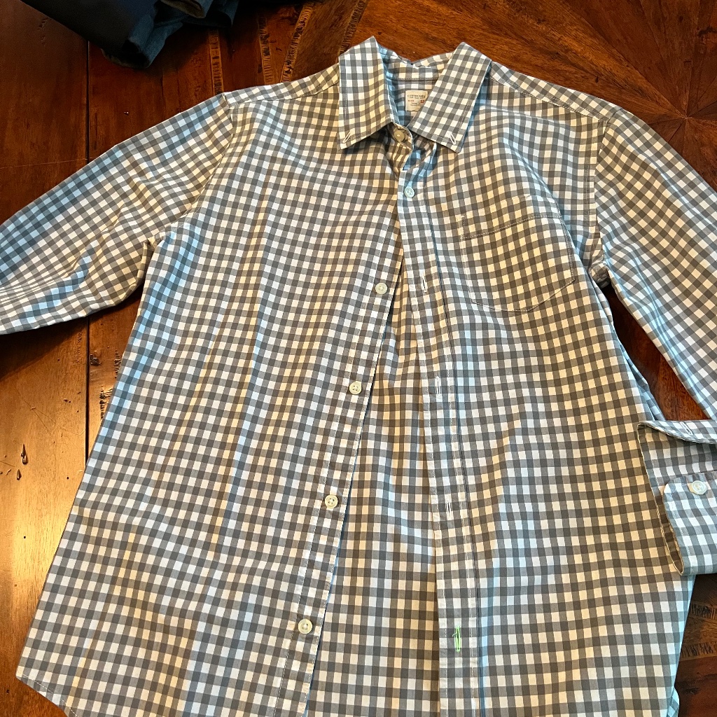 Gray Checked Button Down Shirt